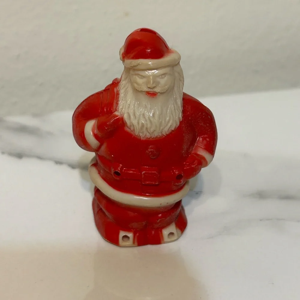 Vintage Lot of 7 Christmas Tree Ornaments - Santa, Snowmen,‎ Elf, Wreath, Deer